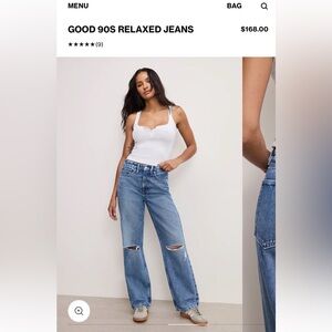 NWT Good American 90s Mid-Rise Relaxed Jeans